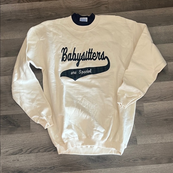 Tops - Babysitters Are Special Cream Sweatshirt Adult M NWOT